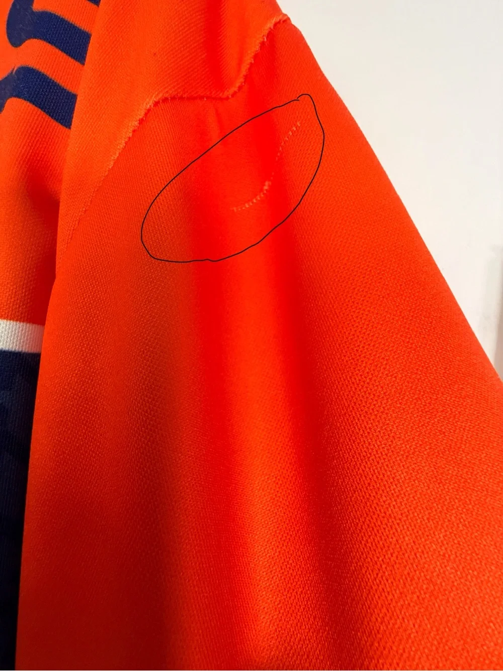 Denver Broncos NFL Team Apparel Men XL Graphic Polo Orange Navy Skyline